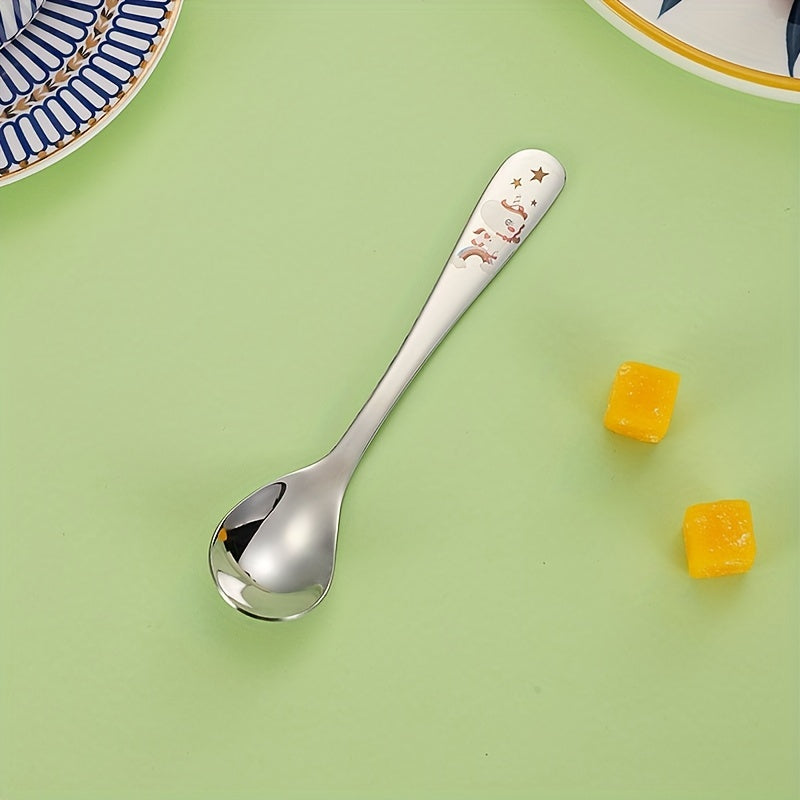 Kids Stainless Steel Fork, Spoon & Dessert Fork Set