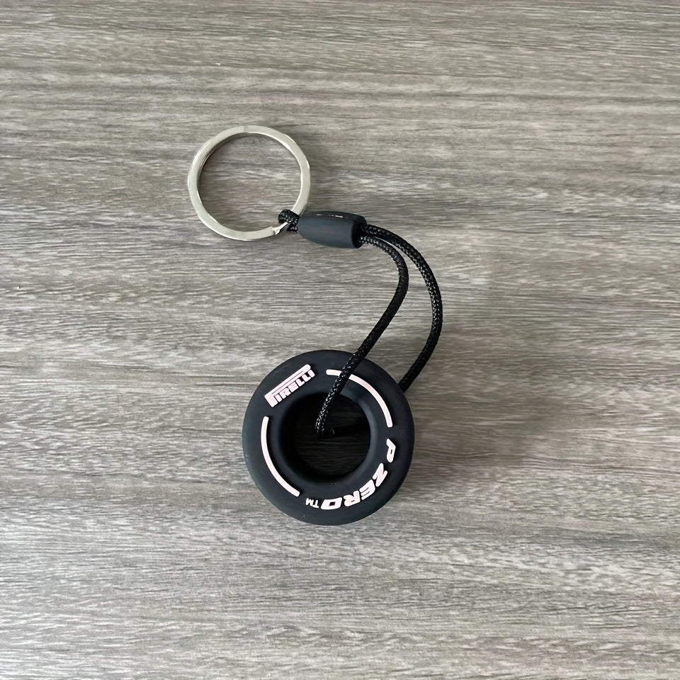 F1 Soft Glue PVC Tire Key Chain Car Pendant