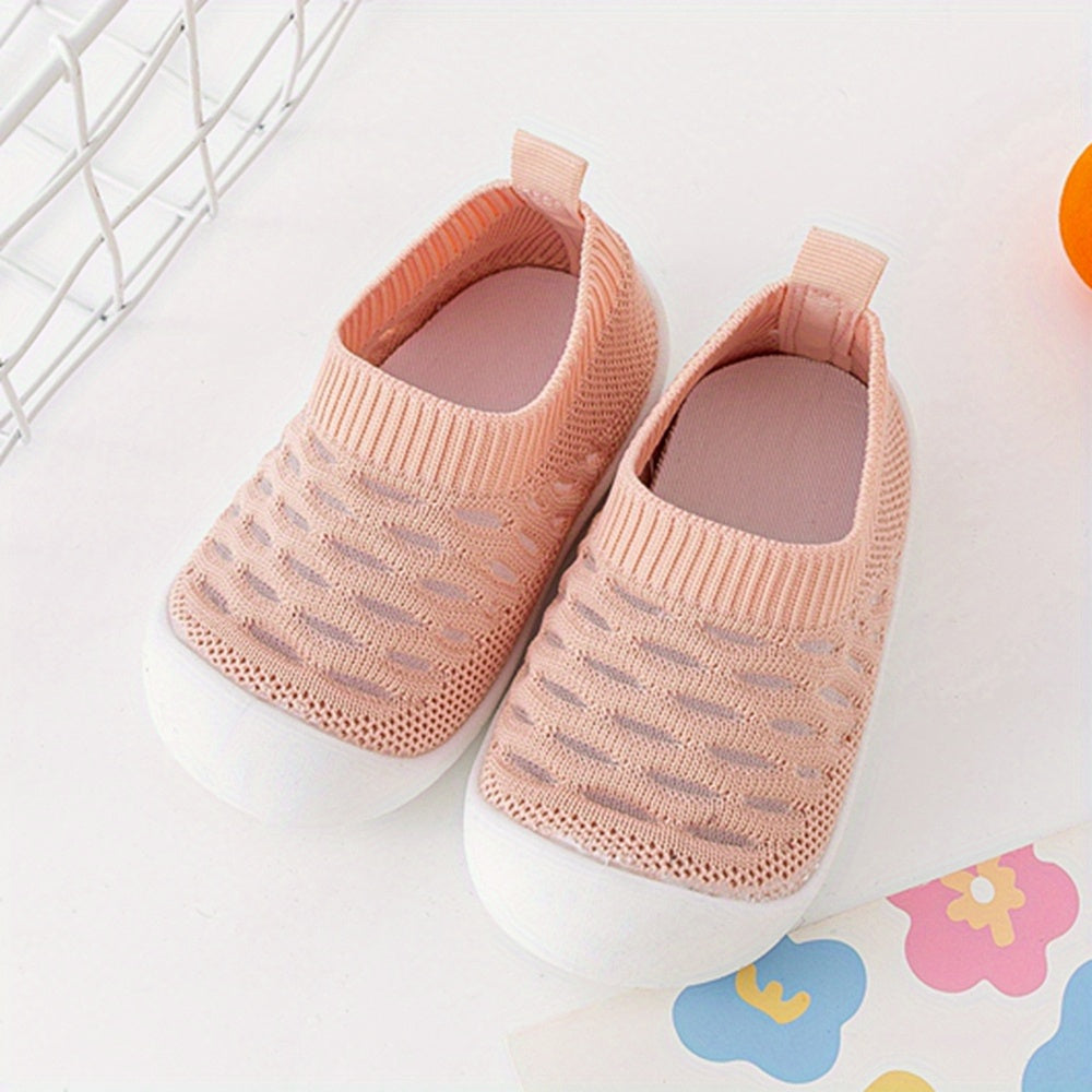 Breathable Woven Sneakers for Baby Boys Lightweight Slip On Shoes