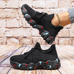 Breathable Women's Running Shoes with Textured Knit
