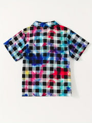 Boys Plaid Button Down Shirts for Summer