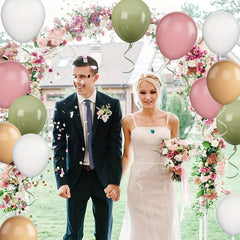 61pcs Pink Green Latex Balloons Wedding Birthday Anniversary Graduation