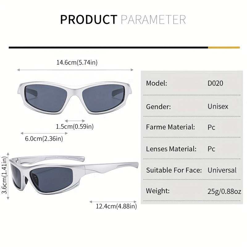 Men's Square Frame Sunglasses Cycling Goggles UV Protection