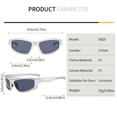 Men's Square Frame Sunglasses Cycling Goggles UV Protection