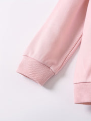 Girl's Bear Camo Sweatshirt & Sweatpants Set for Spring Fall