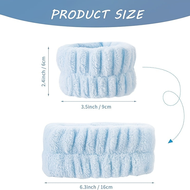 Soft Flannel Face Wash Wristbands - Breathable Spa Gear