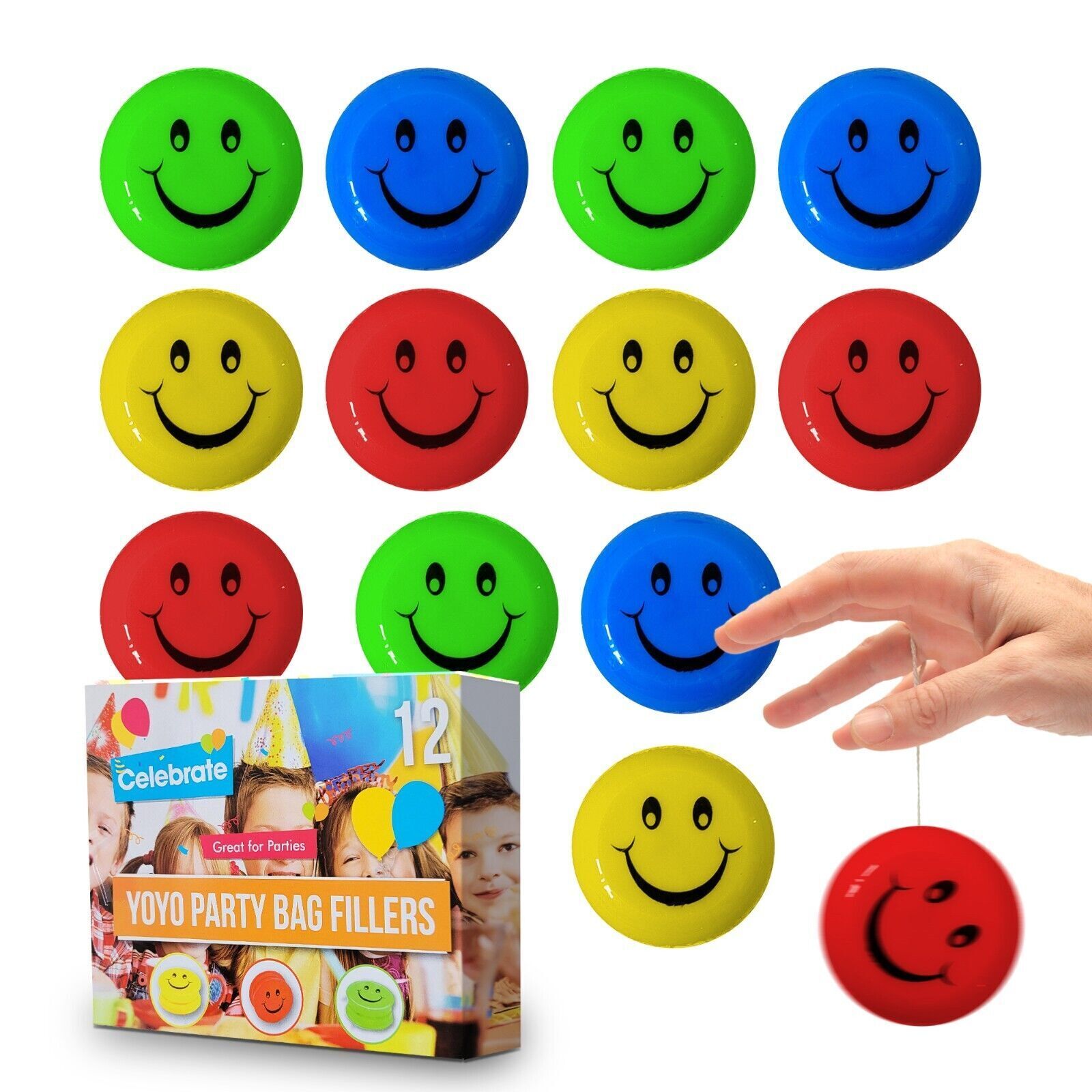 48pk Mini YoYo Kids Toy Stunt Trick YoYos - Party Bag Fillers
