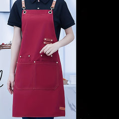 Canvas Waterproof Dining Apron With Pockets for Coffee Bars and Restaurants