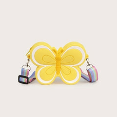 Girls Butterfly Crossbody Bag Mini Messenger Bag With Zipper