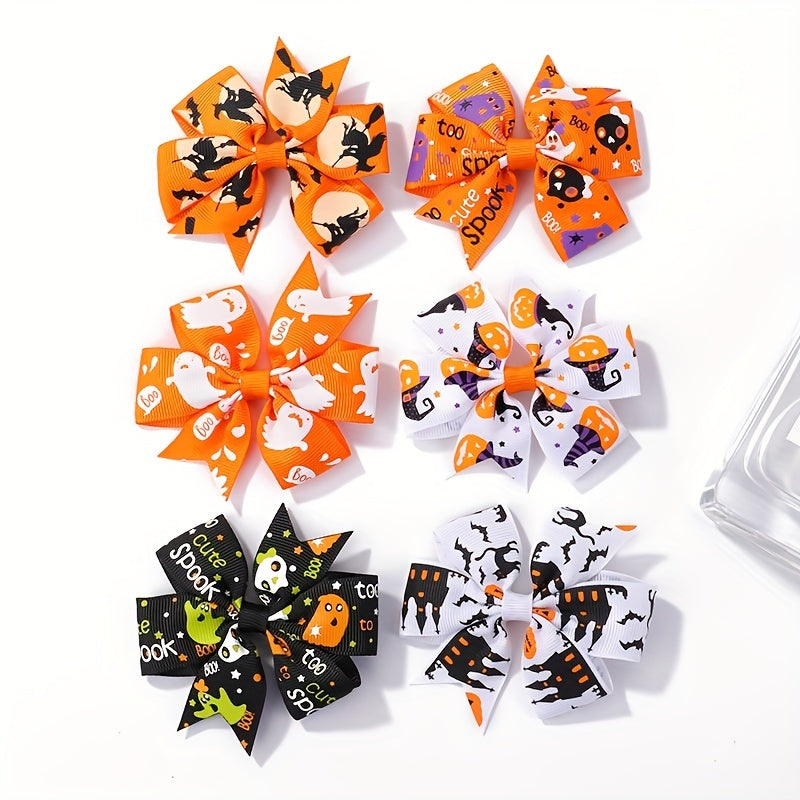 Halloween Kids Bow Hair Clips for Baby Girls, 2pcs