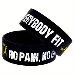 No Pain No Gain Silicone Bracelet Sports Wristband