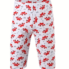 Crab Pattern Quick Dry Swim Trunk Men's Pants Swimwear