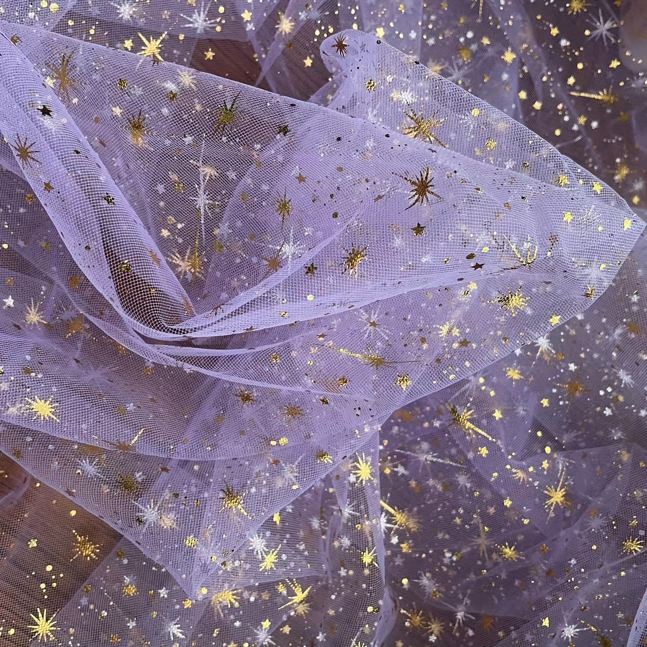 Star Mesh Tulle Fabric Wedding Dress Sewing DIY Clothing Accessories