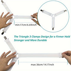 4pcs Adjustable Sheet Clip Quilt Tablecloth Sofa Cover Buckle Non-slip