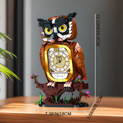 Educational Owl Clock Building Blocks Set for Ages 6