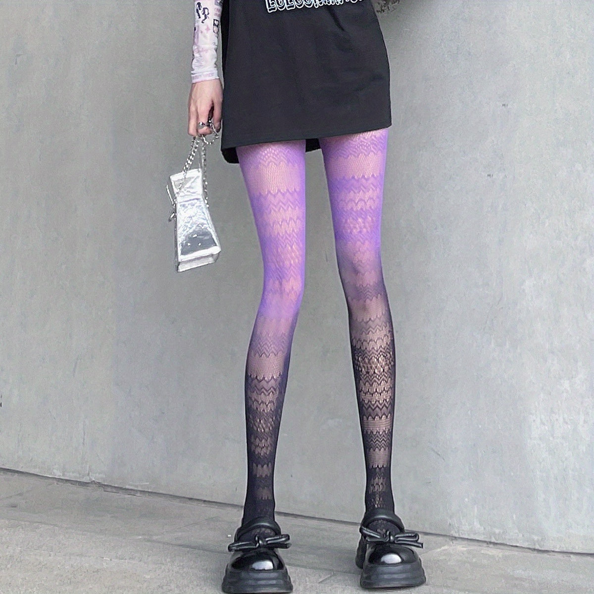 Jacquard Fishnet Tights High Waist Pantyhose