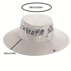 Men's Fisherman Hat Outdoor Sun Hat Summer Sunscreen Big Eaves