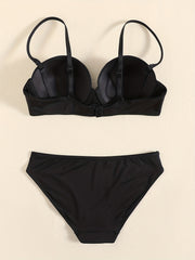 Seamless Balcontte Bra & Thin Bikini Panties Set