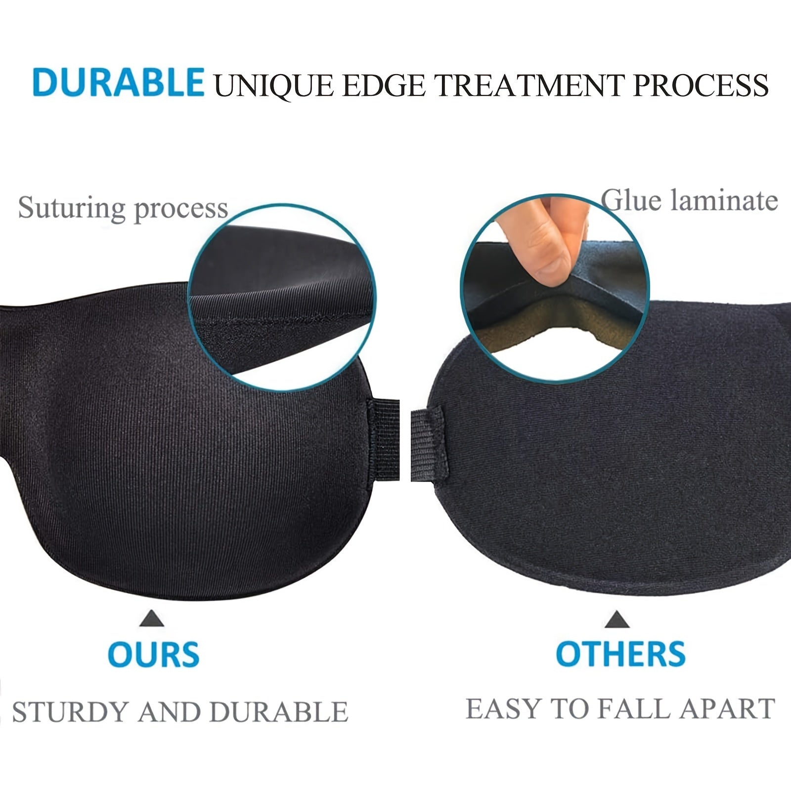 100 Blackout 3D Sleep Mask - Comfortable Night Blindfold For Side Sleepers