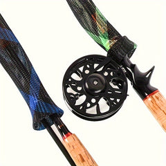 5/10pcs Braided Mesh Fishing Rod Sleeve Sea Fishing Cover Casting Spinning Rod