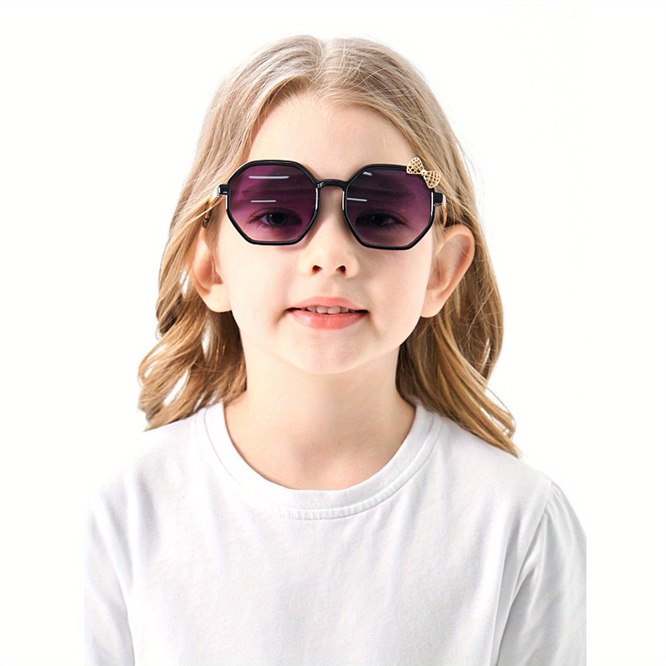 Girls Sweet Bowknot Sunglasses UV Protection Sunshade