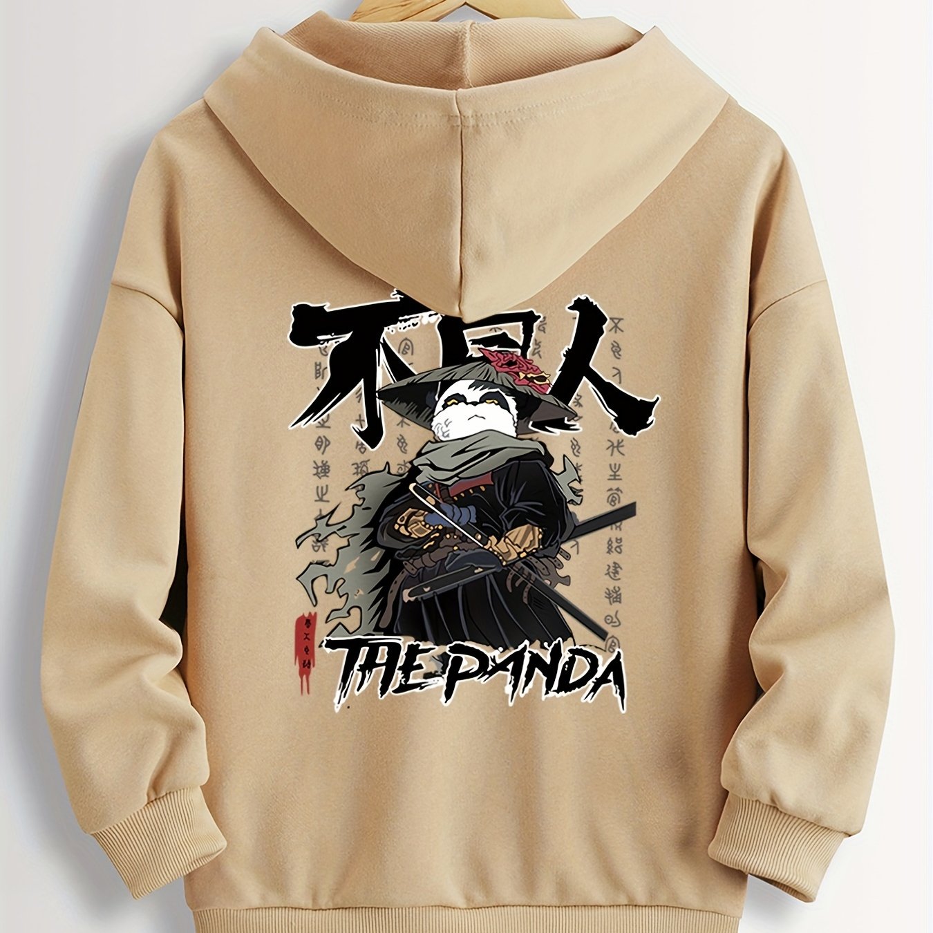 Boys Cartoon Panda Graphic Hoodie