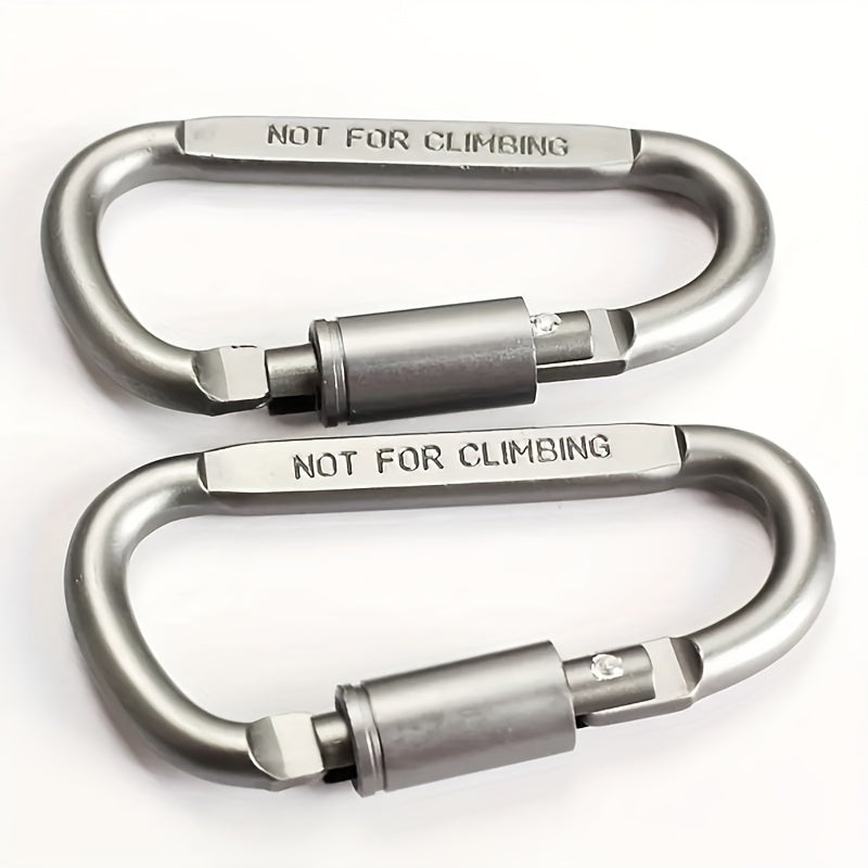 3pcs D-shaped Buckle Carabiner Keychain For Outdoor Camping Hiking