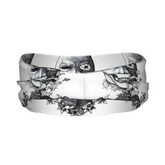 Skull & Floral Bat Sports Headband - Ideal for Yoga Gym Running