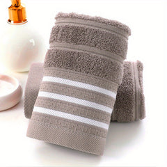 4pcs Striped Pattern Hand Towels Set Soft Skin-friendly Face Towel