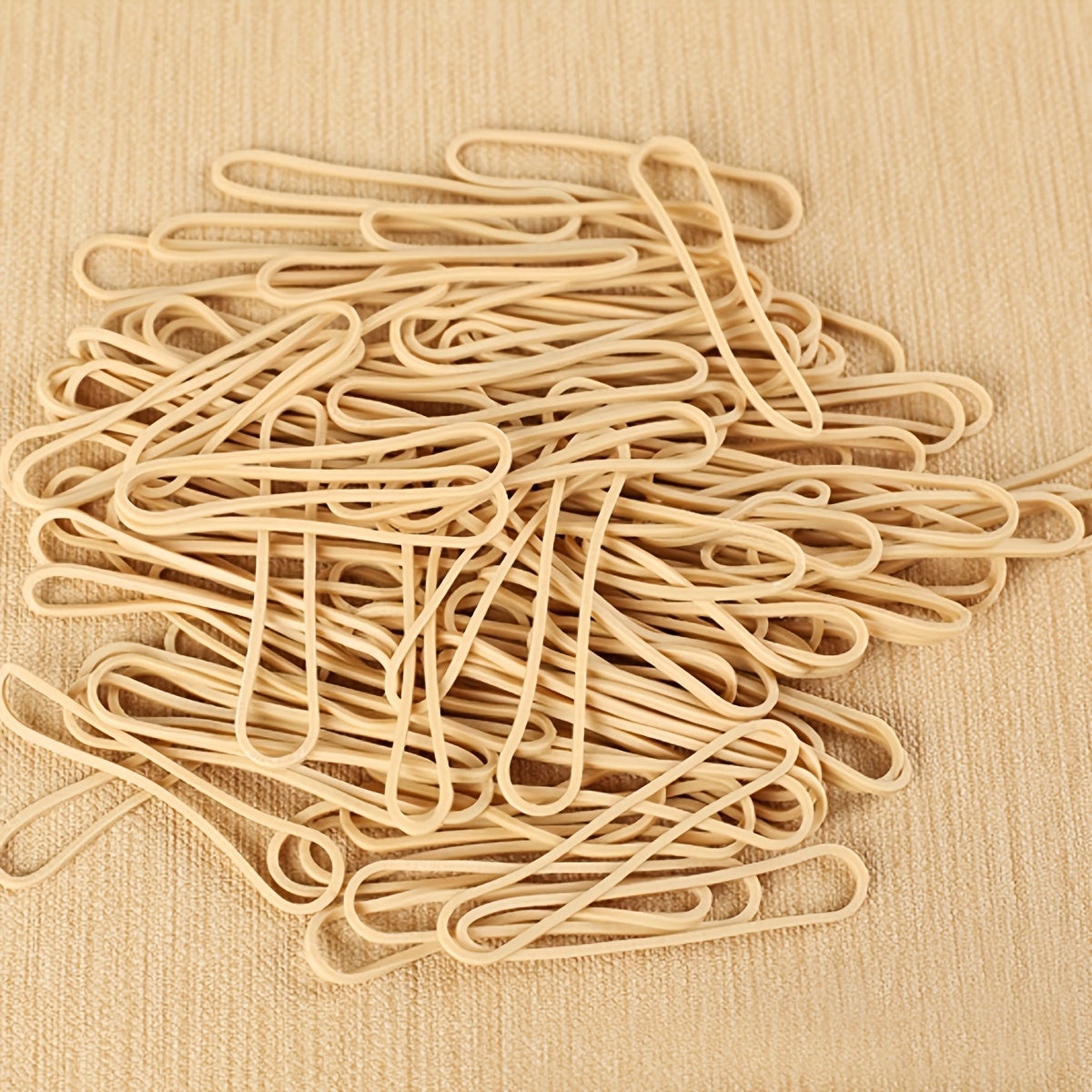 100pcs Yellow Rubber Band Ring High Elastic Durable Leather Band
