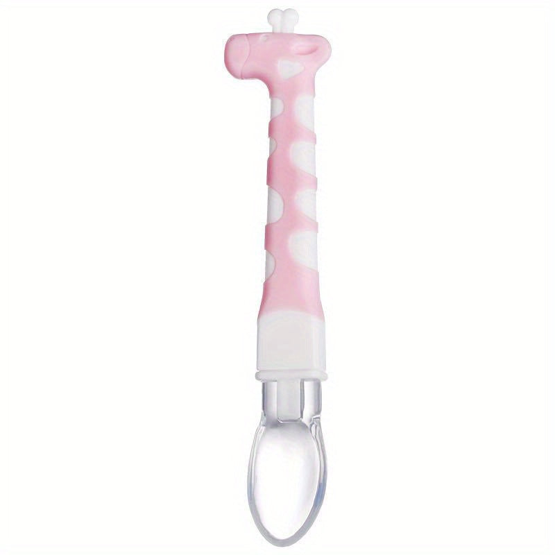 Cartoon Silicone Soft Head Spoon Baby Feeding Spoon