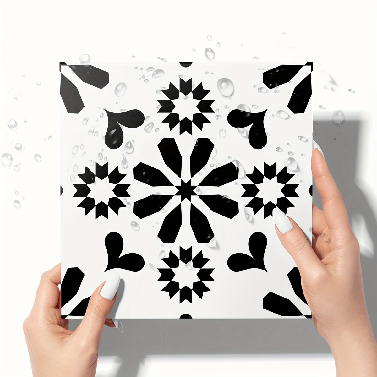 9pcs Moroccan Style Tile Sticker for Home Decor