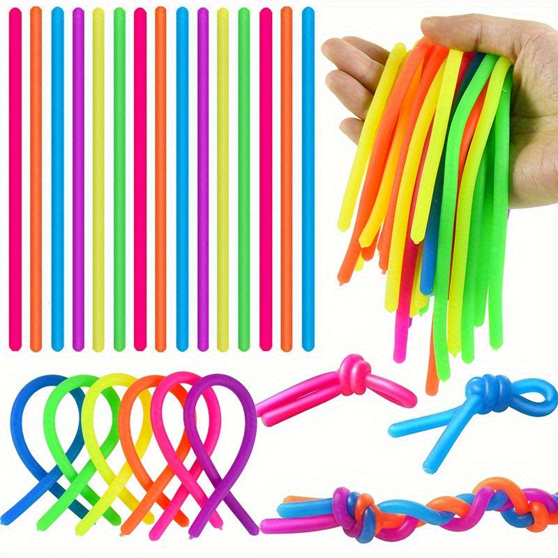 Colorful Elastic Rope Noodles Party Game Reward Toy Mixed Colors Heart