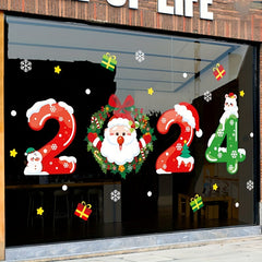 Christmas Window Stickers - Waterproof Static Stickers for Workshops & Stores