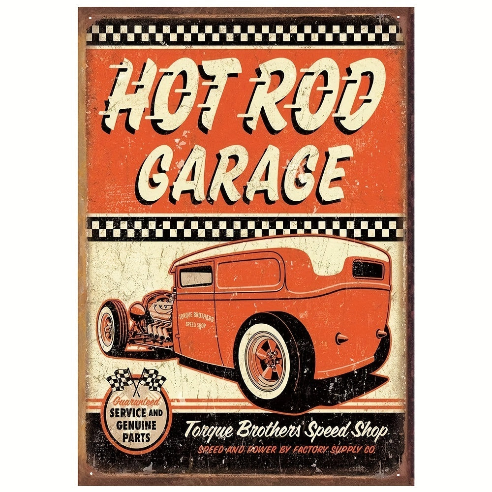 Vintage Hot Rod Garage Pistons Tin Sign 30x20 cm