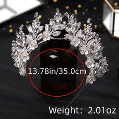 Rhinestone Crystal Flower Bridal Crown Wedding Hair Accessories Tiara