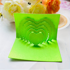 Layered Heart Die Cuts Love Cutting Die Stencil For Card Making