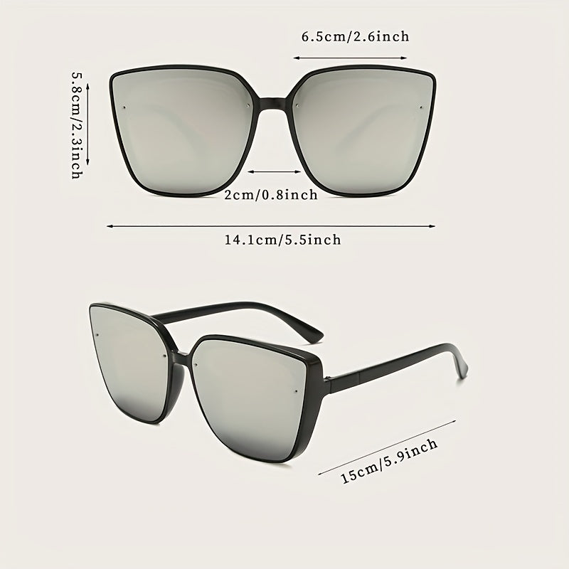 Cat Eye Mirror Lens Sunglasses UV400