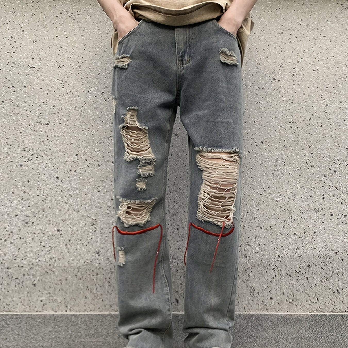 Men's Street Style Loose Jeans for Spring Summer