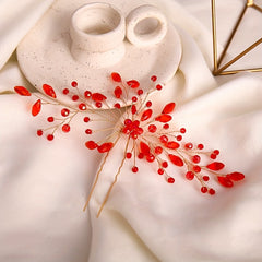 Crystal Hair Pin Head Jewelry U shaped Hairpin Ponytail Holder Hair Accessories