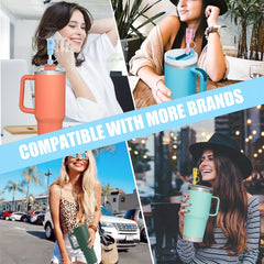 6pcs Silicone Straw Tips Reusable Leakproof Straw Lids Cup Acces