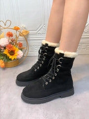 Women's Winter Snow Boots Lace Up High Top Hiking Boots