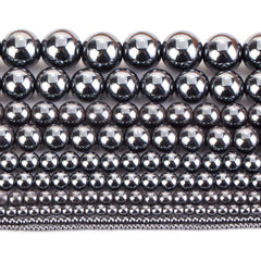 Natural Hematite Stone Round Beads for Jewelry Making