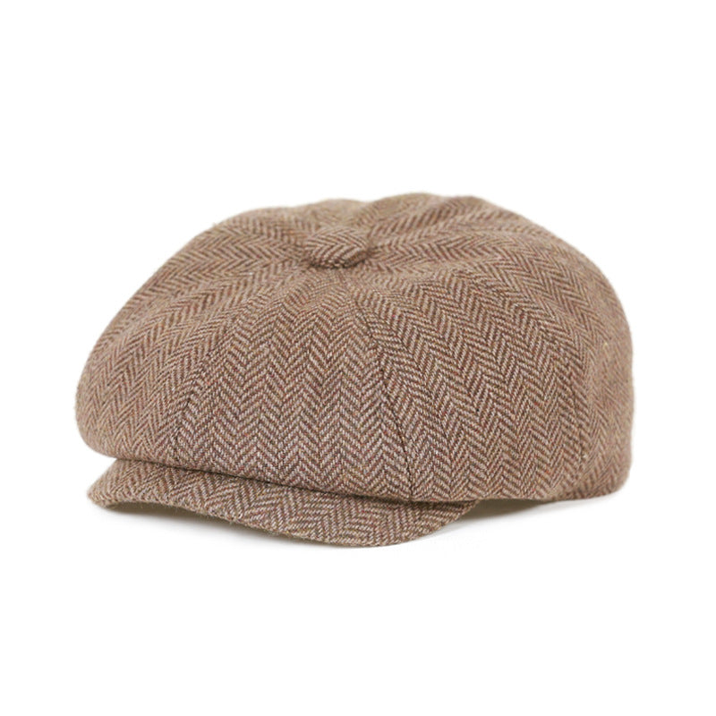 Boys Vintage Beret Newsboy Cap Flat Top Cap