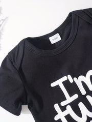 Baby Boy Casual Cotton Bodysuit - I'M TWO WHAT'S YOUR EXCUSE