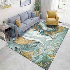 Modern Crystal Fleece Geometric Area Rug Non-Shedding Machine Washable