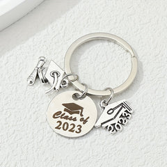 Graduation Hat Keychain Metal Key Ring Purse Bag Charm Gift