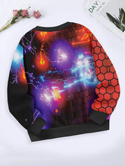 Vibrant City In Night Pattern Sweatshirt