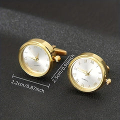 Men's Watch Cufflinks Rotating Clock Cufflinks Romantic Clothing Shirt Cufflinks