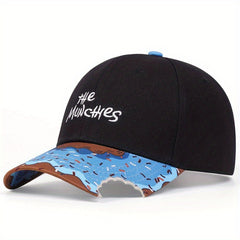Men's Alphabet Print Donut Baseball Cap